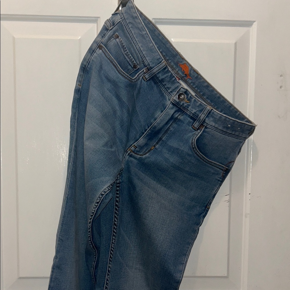 Tommy Bahama Blue Denim Jeans with Floral Lining